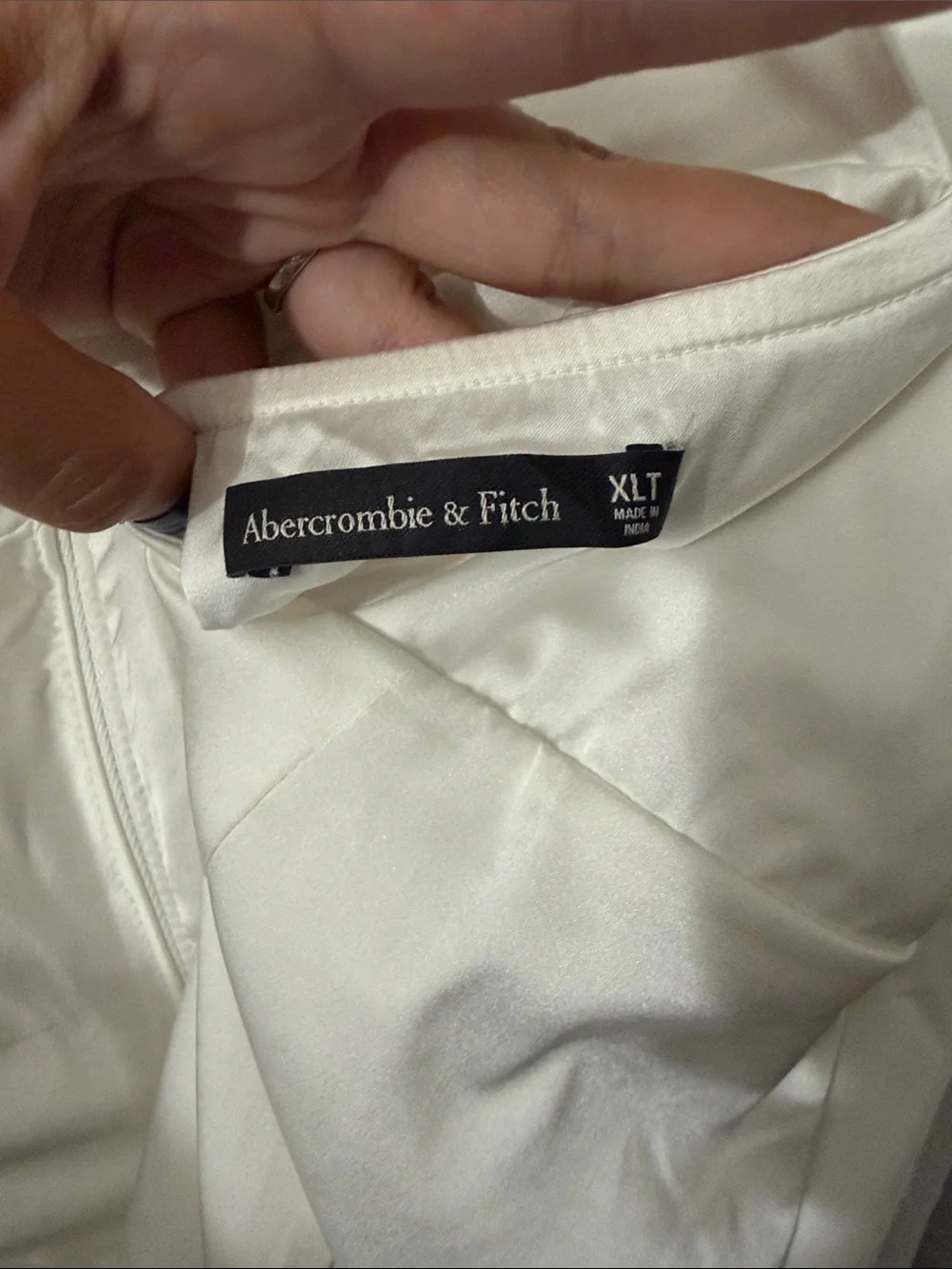 Abercrombie & Fitch White Sleeveless Knot-Detail Maxi Dress